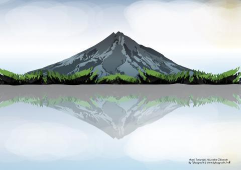 Mont Taranaki By Tybografik