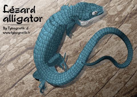 Lézard alligator by Tybografik