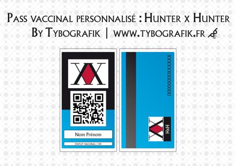 Pass sanitaire stylisé "Hunter x Hunter" by Tybografik