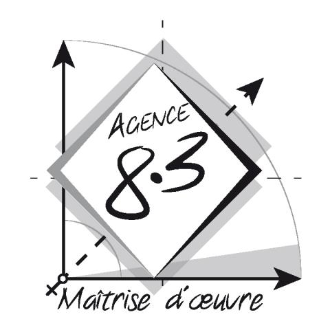 Logo Agence 8.3 by Tybografik
