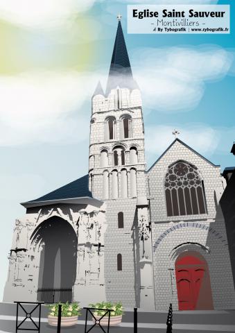 église Saint sauveur Montivilliers By Tybografik