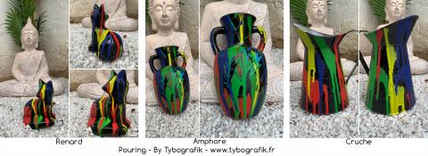 Pouring sur sculptures by Tybografik