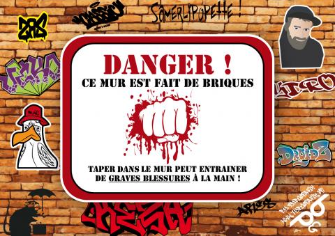 Danger mur de brique - clin d'oeil by Tybografik