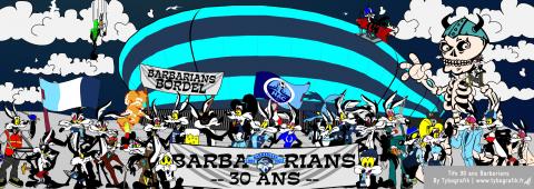 Tifo 30 ans Barbarians by Tybografik